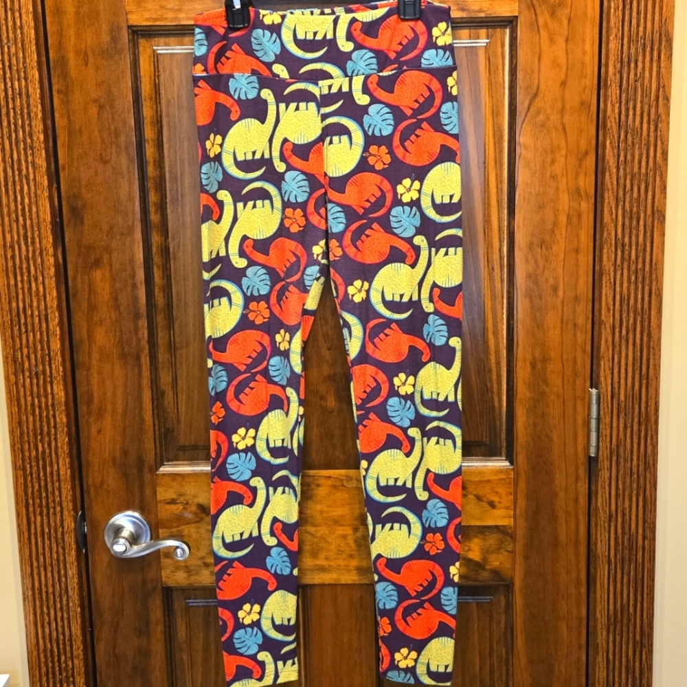 Lularoe Dinosaur Leggings EUC One Size